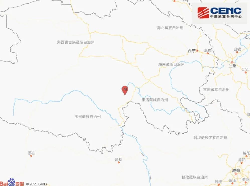 今日中午，青?，敹嗫h發(fā)生5.8級地震