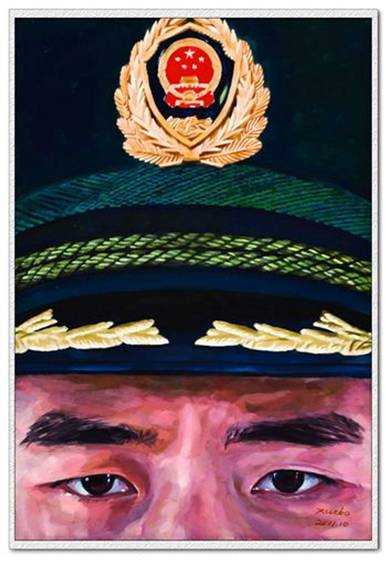 繪畫《正視》