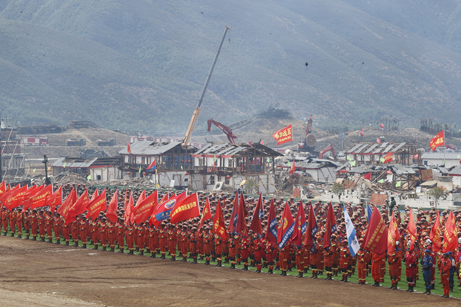 國務(wù)院抗震救災(zāi)指揮部辦公室、應(yīng)急管理部、云南省政府聯(lián)合舉行“應(yīng)急使命·2023”高山峽谷地區(qū)地震救援演習(xí)
